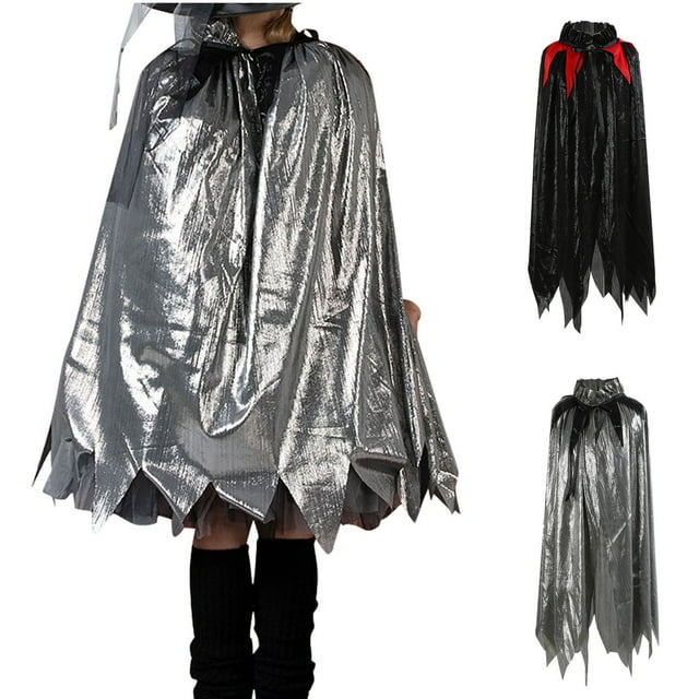 Vêtements de Fête Performance Mode pour Filles 3-8 Ans Châle Médiéval Rétro Noir-A