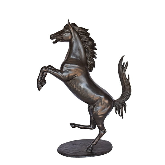 Ferrari Horse Bronze Statue Medium - Size: 28"L x 11"W x 40"H.