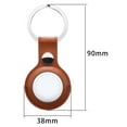 thumbnail image 4 of Nakedcellphone Vegan Leather Series Compatible with Apple AirTag, Key Ring Skin Case Cover Keychain Locator Chain Holder - Brown, 4 of 7