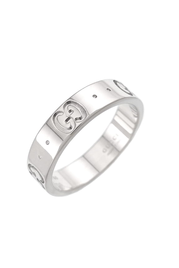Pre-Owned Gucci Icon #7 Ring, 18K White Gold (750)