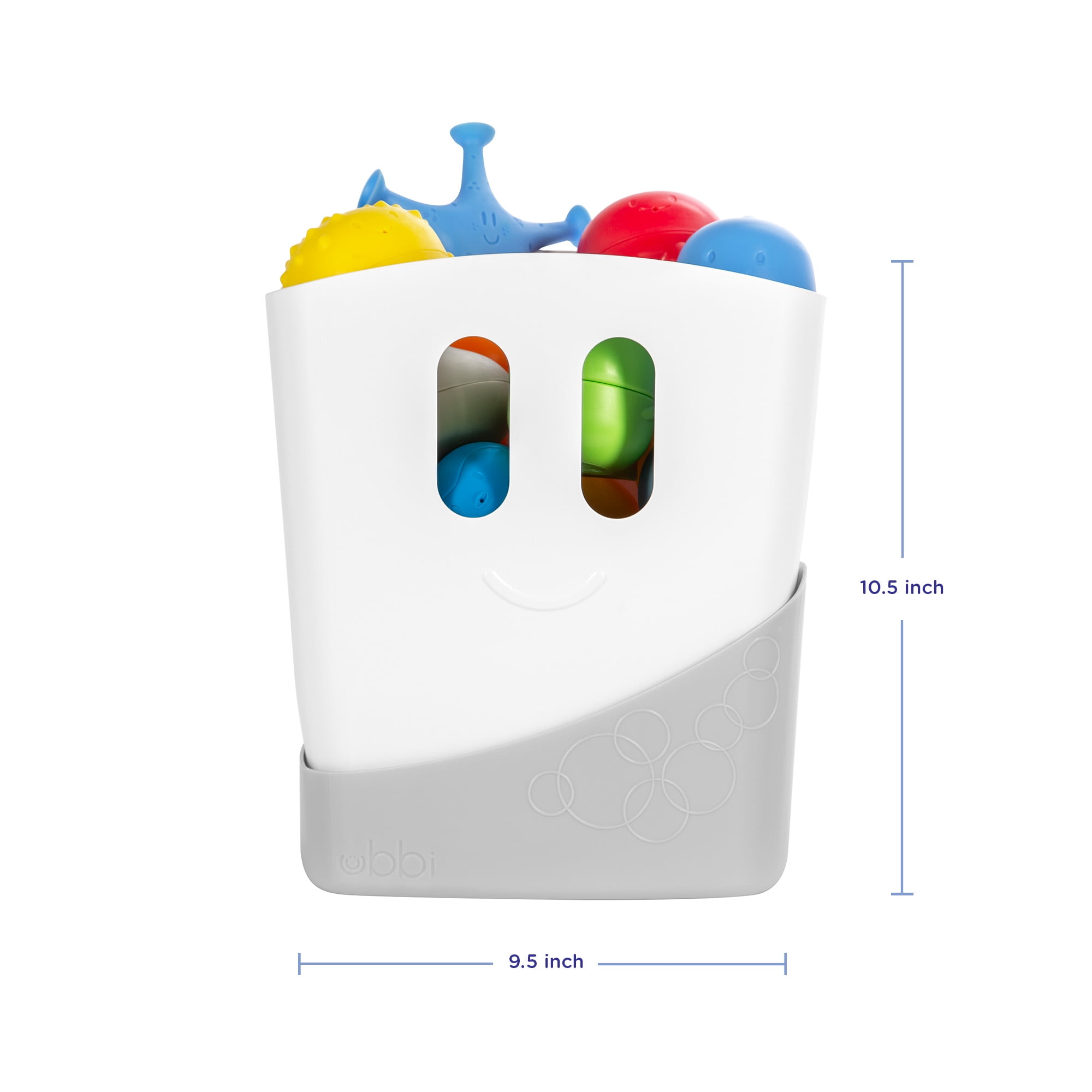 Ubbi Baby Bath Toy Gift Set, Includes Toy Drying Bin & 12 Toys, Baby Bathing