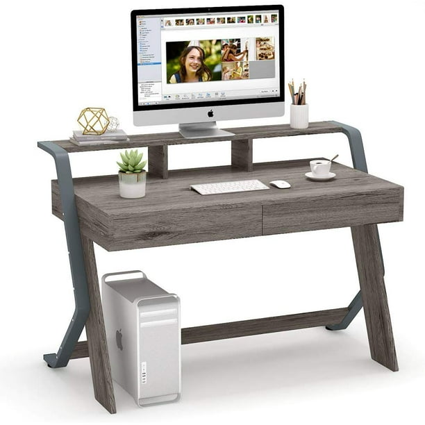 Tribesigns Computer Desk With 2 Storage Drawers 47 Inch Writing