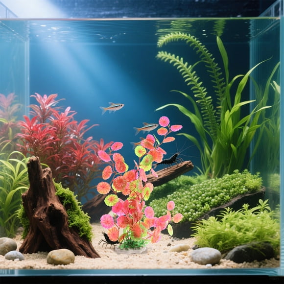 Greenadscape 3Ud De Plástico Para Acuario Multicolor Con Simulación