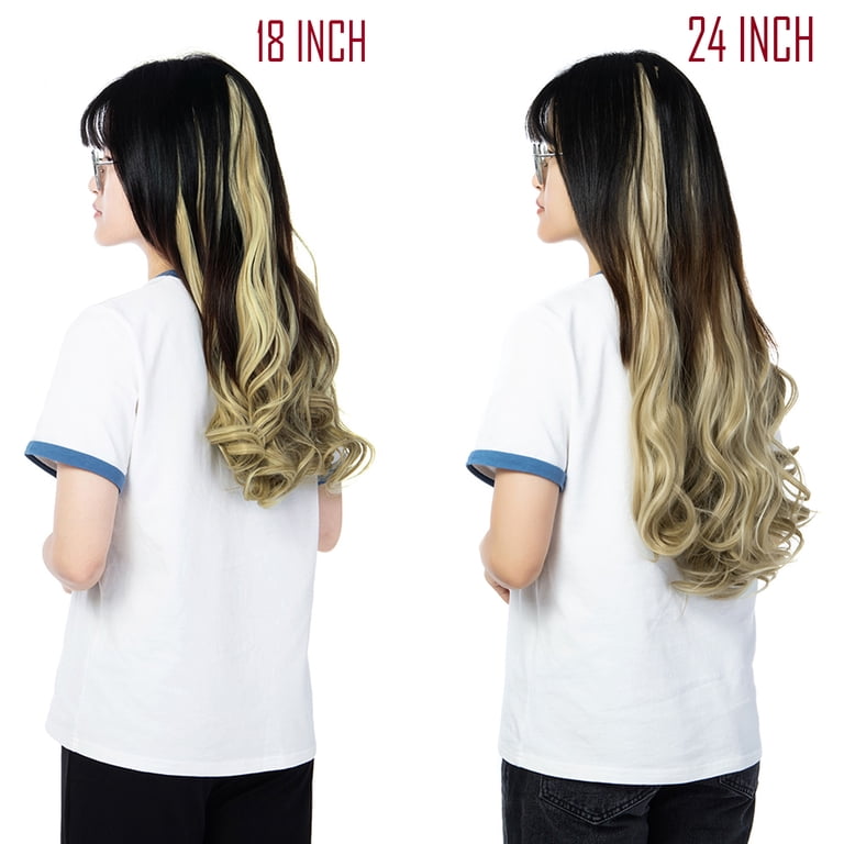 SHCKE 4 Pieces/set Clip In Hair Extensions 24 Inch Curly  display picture 1