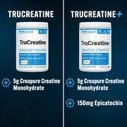 TruCreatine+ Powder – Creapure Micronized Creatine Monohydrate, Unflavored, Third-Party Tested