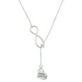thumbnail image 1 of Delight Jewelry Silvertone Small Jesus Loves You Heart Silver tone Elegant Infinity Lariat Necklace, 1 of 4