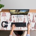 thumbnail image 4 of Long Mouse Pads for Desk,White Christmas Tree Pattern Desk Mats on Top Of Desks, Desk Mouse Pad Extra Large with 3mm Non-Slip Base and Stitched Edge for Gaming,Office,Work,Home 47.3x23.6in, 4 of 5