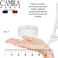 thumbnail image 2 of Camila Paris CP3140 French Hair Side Comb Small Handmade Tokio French Twist Hair Combs Decorative, Strong Hold Hair Clips for Women Bun Chignon Up-Do Styling Girls Hair Accessories, Made in France, 2 of 18