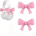 thumbnail image 1 of Leodye 2PCS Silicone Bow Headphone Decor Clips Cute Fashionable Accessory Headphone Earphone Coquettish Decor Attachment, 1 of 1