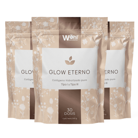 Pack 3 Bolsas de Glow Eterno Colágeno Hidrolizado Laboratorios Wöhl