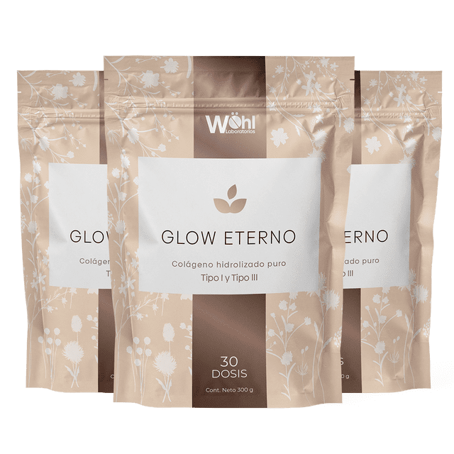 Pack 3 Bolsas de Glow Eterno Colágeno Hidrolizado Laboratorios Wöhl