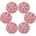 thumbnail image 3 of Coolnut Strawberry Round Placemats Waterproof Non-Slip Washable Place Mats Polyester Table Mats Set of 1 Heat Resistant for Home Kitchen Holiday Party Home Decor Gifts, 3 of 7