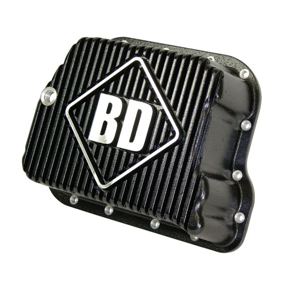 BD Diesel Auto Trans Oil Pan 1061501 Big Daddy; Extra 2 Quart Capacity; Black; Aluminum; With Magnetic Drain Plug