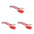 thumbnail image 4 of kurtrusly Comfortable Handle Tongs For Convenient Flipping Multi-functional Nylon Double Sided Spatula Turner Easy red 3Set, 4 of 6