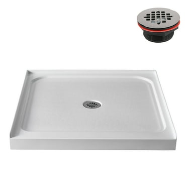 Streamline GB-537-152 36 in. x 36 in. Alcove Acrylic Shower Base in Glossy White With Center Drain, ABS Drain Included