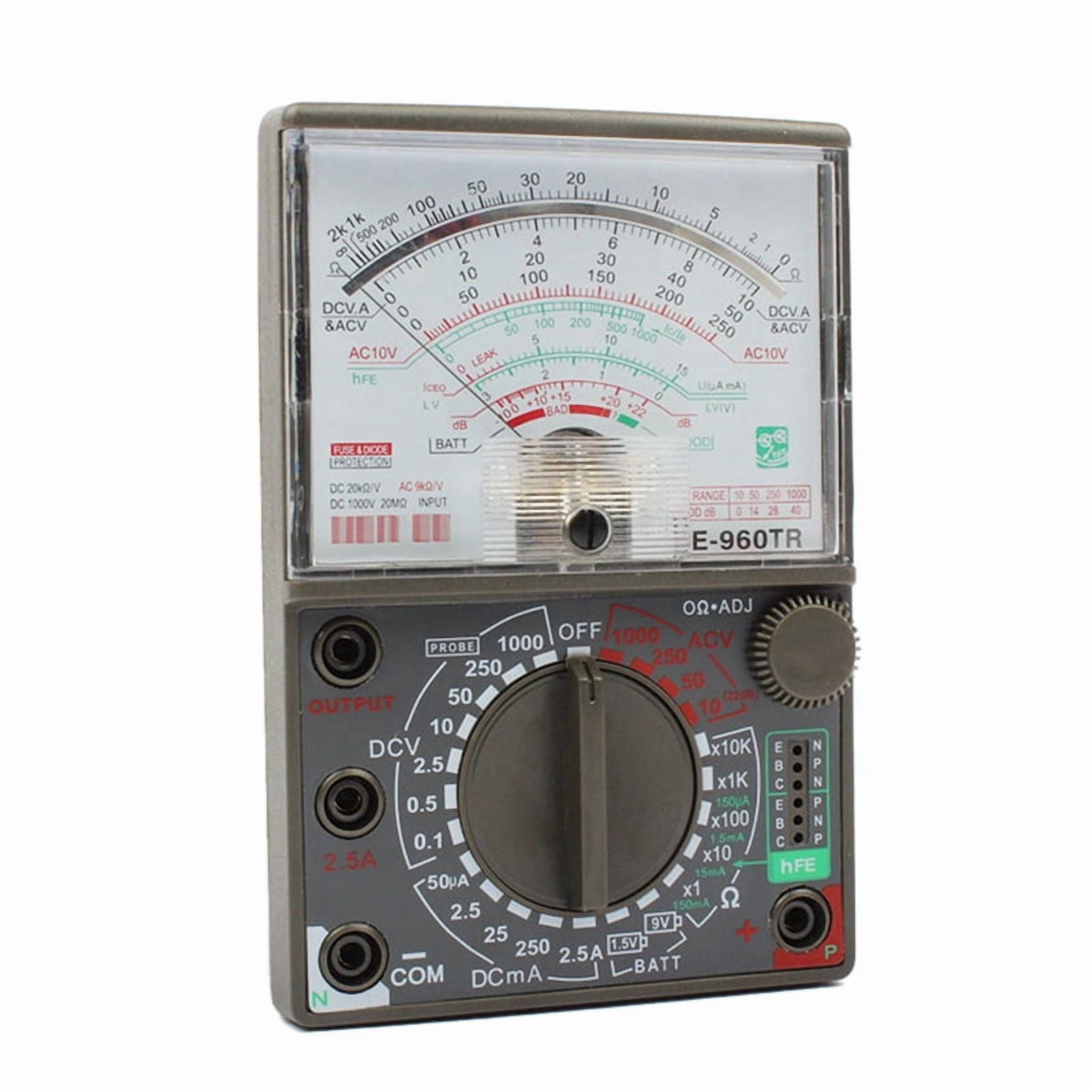 2X Analog Multimeter De-960Tr AC DC Volt Ohm Current Testing Electrical Multitester