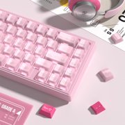 COSTOM 150 Keys Pink Keycaps Cherry Profile Clear Keycaps Set Fit for 61/64/87/104/108 Cherry Mx Switches Mechanical Keyboard