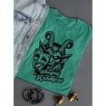 thumbnail image 3 of Be Naughty Krampus Dark Christmas Women's T-shirt, 3 of 4