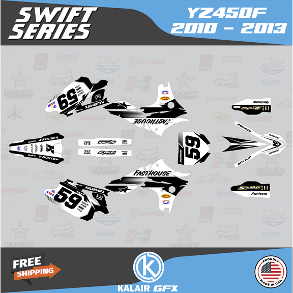 Kalair GFX Graphics Kit for Yamaha YZ450F (2010-2013) Swift Series