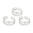 thumbnail image 2 of 10pcs 304 Stainless Steel Finger Rings Cuff Rings Long-Lasting Plated Star Mixed color Size 8 1/2(18.5mm) 4~9.5mm, 2 of 5