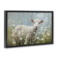 thumbnail image 3 of Stupell Industries French Country Lamb Among Daisies Black Floating Frame Canvas Art, 25 x 17, by Petals Prints Design, 3 of 8