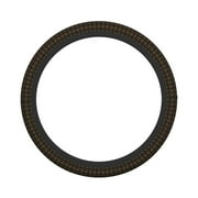 XMXY Car Steering Wheel Cover, Ellipse Dot Pattern Monochrome Black Non-Slip Jeep Truck Universal Elastic Steering Wheel Protector 15 inch