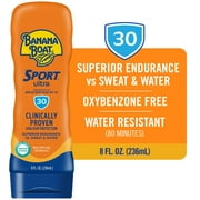 Banana Boat Sport Ultra SPF 30 Sunscreen Lotion, Sport Sunscreen, Adult Sunblock Lotion, 8 fl oz