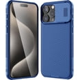 thumbnail image 1 of Étui pour iPhone 15 Pro Max Bleue avec Protection de Caméra, [Protection de Caméra], [Pare-Chocs PC+TPU] pour iPhone 15 Pro Max 6.7 Pouces 2023, 1 of 5