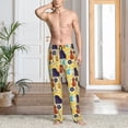 thumbnail image 5 of Uemuo Musical Instruments Pattern Men's Wide Leg Palazzo Lounge Pants with Pockets Light Weight Loose Comfy Casual Pajama Pants-X-Large, 5 of 9