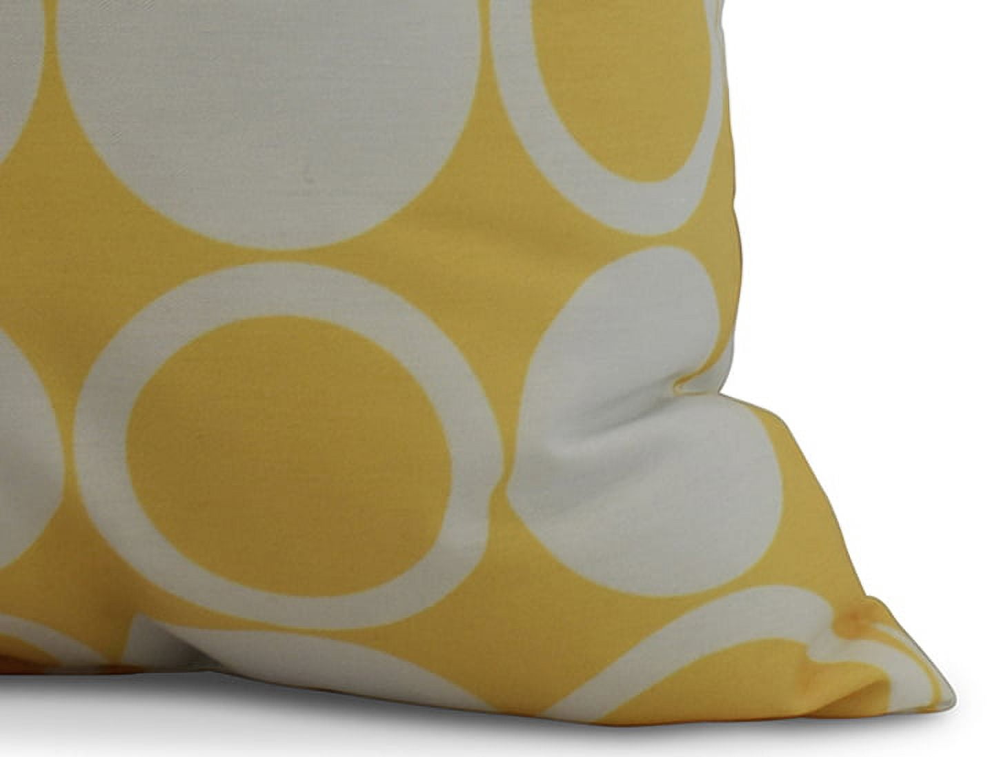 Simply Daisy, 26 x 26 Inch, Small Modcircles, Geometric Print Pillow, Yellow