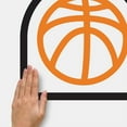 thumbnail image 5 of Basketball Court XL Giant Peel & Stick Wall Decals With Glow Orange, 5 of 6