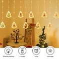 thumbnail image 4 of WILLED Christmas Light, Christmas Window Lights Indoor, 10Ft 120 LED 8 Modes Christmas Tree Curtain Lights, Christmas Curtain Lights with Santa Ornaments for Christmas, Outdoor, Christmas Tree, 4 of 7