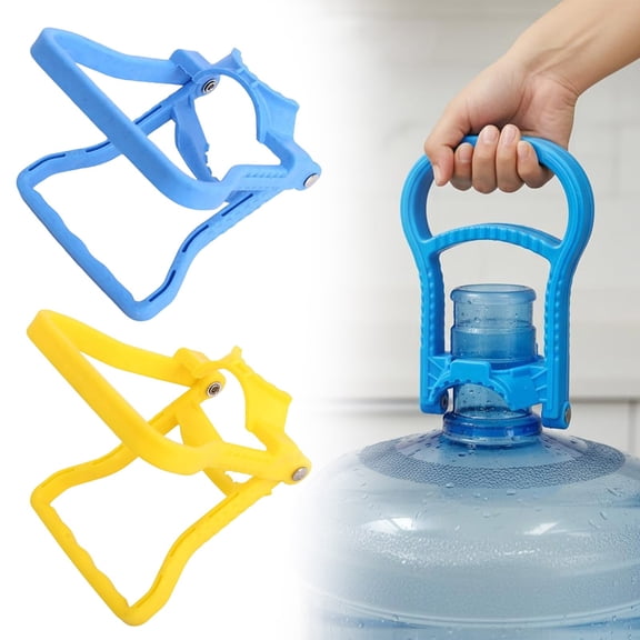 Urbanw 5 Gallon Water Bottle Lifter, Heavy Duty Water Jug Handle Carrier Anti Slip Bottle Holder for Home Water Transport Use Yellow 1Pcs