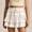 White, variant on Tqcoqu Women's A Line Ruffle Layered High Waisted Flowy Mini Skirt Casual Lightweight Elastic Drawstring Waist,White,Women's S-XL