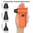 thumbnail image 3 of Zestha Cordless Air Duster Electric Dust Blower, 200000 RPM High-Speed Rechargeable Air Blower with Brushless Motor, 5 Speed Settings, Compressed Air Duster for Keyboard, Car, Home, 3 of 11