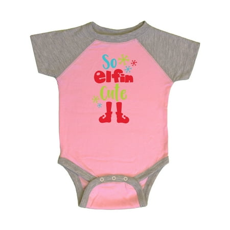 

Inktastic So Elfin Cute Elf Shoes Christmas - Red Green Gift Baby Boy or Baby Girl Bodysuit