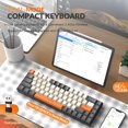 thumbnail image 2 of Teclado mecánico inalámbrico Bluetooth 2025 60%, modo dual, intercambiable en caliente, miniinterruptor rojo de 68 teclas para PC, PS4, Xbox, iPhone y iPad, 2 of 5