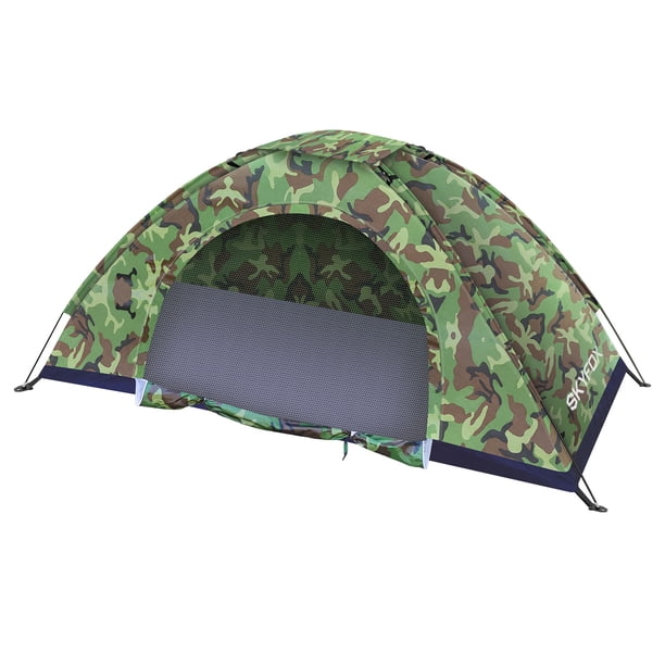 leyfeng Tienda de campaña para 2 personas Camuflaje portátil al aire libre de una sola capa