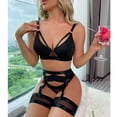 thumbnail image 4 of Conjunto de lencería con liguero para mujer, conjunto de lencería para mujer en V, lencería para mujer con liguero, conjunto de lencería con liguero para mujer, elegante y moderno, 4 of 8