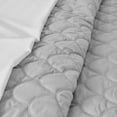 thumbnail image 4 of Levtex Home - Light Grey Velvet Quilt Set - King Quilt and Two King Shams - Velvet - Light Grey - Quilt (106x92in.) and Shams (20x36in.) - Reversible - Polyester/Polyester, 4 of 5
