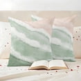 thumbnail image 4 of Outdoor Pillow Covers Pack of 2, Watercolor Ocean Beach Green Ombre Waterproof Throw Pillowcase Cushion Cases, Abstract Marine Scene Decorative Pillow Cover for Couch Sofa Home Bed Patio, 4 of 9