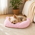 thumbnail image 4 of Bear Shaped Pet Pillow Neck Support Soft Polyester Fabric Washable for Cats Small Dogs Puppy Kitten Indoor Crate Rest Cute Bed, 4 of 7