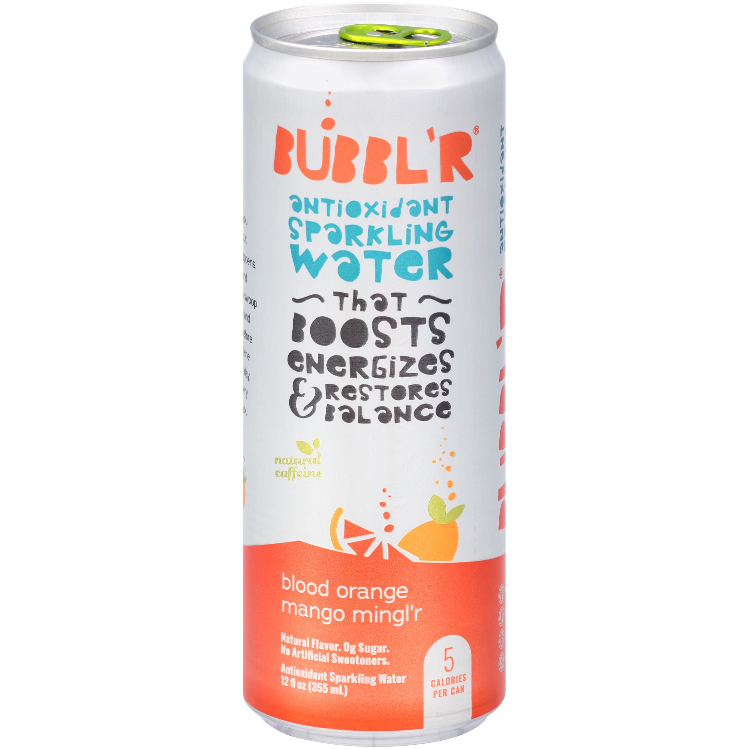 Bubbl'r® Blood Orange Mango Antioxidant Sparkling Water 12oz Can