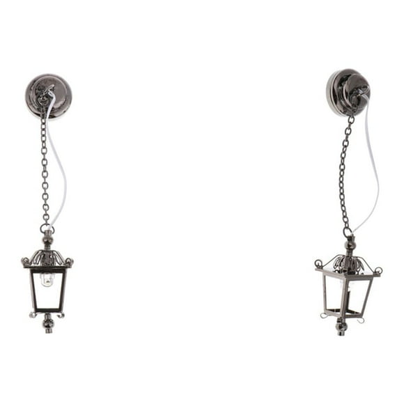 Yinanstore 2pc 1:12 Dollhouse Miniature Vintage Light Ceiling Decor