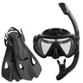 Adjustable Snorkeling Gear Mask Fin Snorkel Set iMounTEK Diving Dry Top Snorkel with Swim Fins