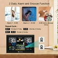 thumbnail image 4 of Wireless Weather Station with Outfdoor Sensor 8.8'' LCD Digital Thermometer Hygrometer,WWVB Radio Alarm Clock,Barometer,Weather Forecast,City Sunrise Sunset Time,Calender,Moon Phase, 4 of 7