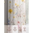 thumbnail image 6 of Country Wildflowers Sheer Curtains 84 Inch Length 2 Panels Set, Spring Rustic Vintage Botanical Voile Window Treatment Rod Pocket Curtains Sheers Drapes for Bedroom/Living Room/Kitchen 52"x84"x2, 6 of 7