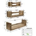 thumbnail image 5 of 3 Wooden Floating Shelves - Rustic Mahogany Color Wall Mount Shelf – 3 Variable Sizes, 5 of 9