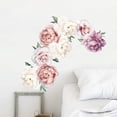thumbnail image 4 of Arte decorativo autoadhesivo: transforme sus paredes con calcomanías de flores de peonía removibles de 23,6" x 23,6", 4 of 8