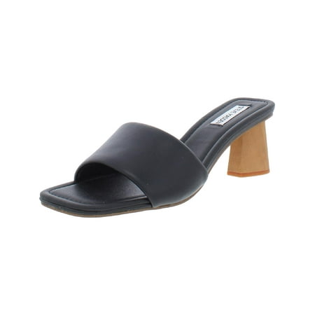 

Steve Madden Womens Saged Leather Slip On Slide Sandals